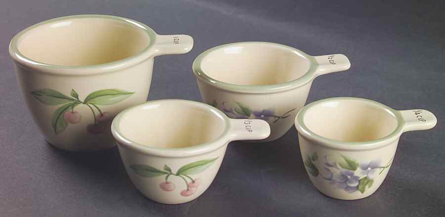 Garden Party (Garden Impressions) Measuring Cup Set (1 Cup,1/2 Cup,1/3 Cup,1/4 Cup) by Pfaltzgraff-1
