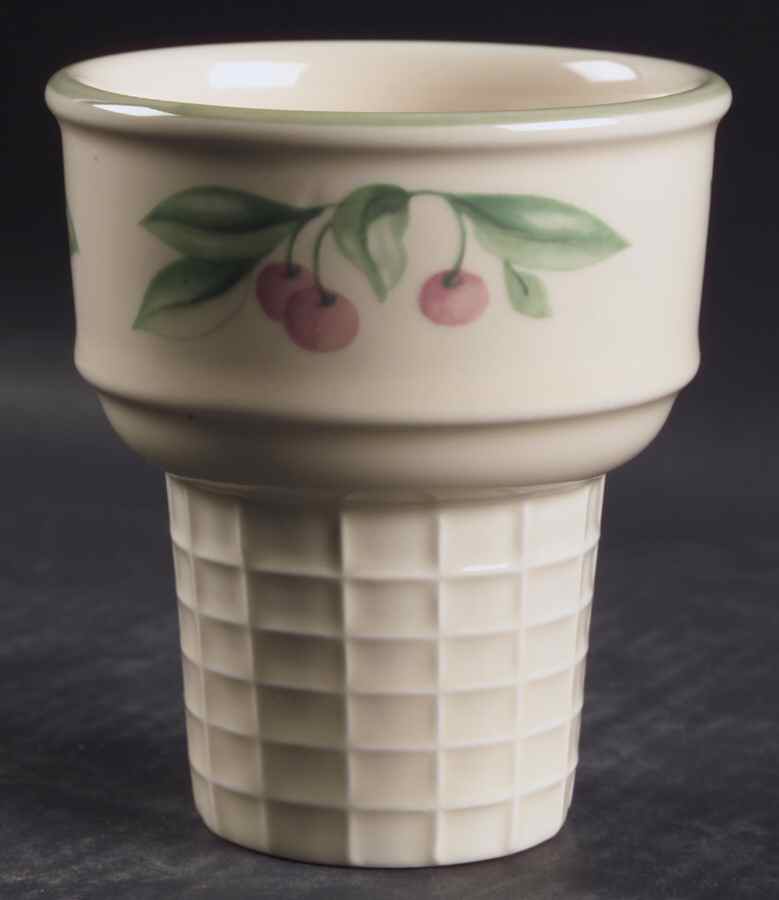 Garden Party (Garden Impressions) Ice Cream Cone Shaped Dish by Pfaltzgraff-1