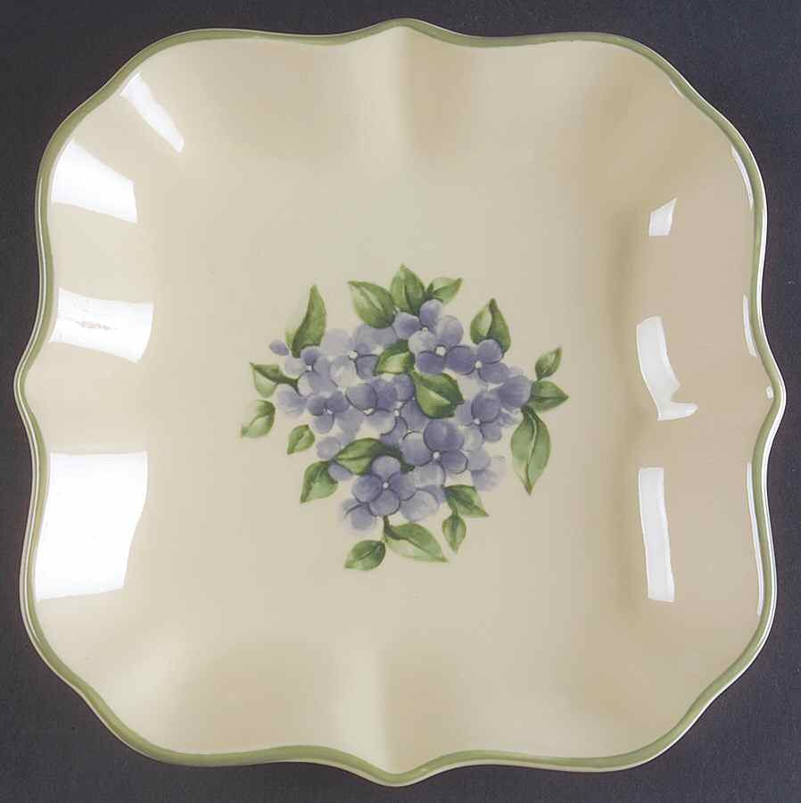 Garden Party (Garden Impressions) 8" Square Fluted Dish by Pfaltzgraff-1