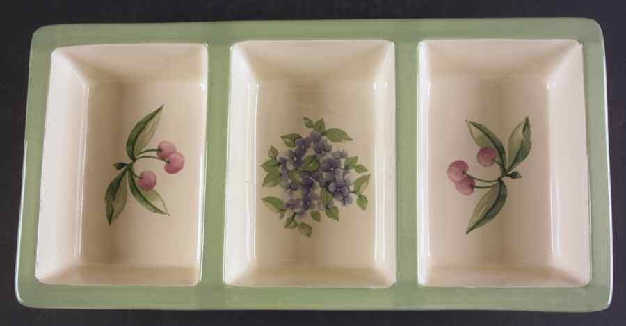 Garden Party (Garden Impressions) 3 Part Rectangular Divided Server by Pfaltzgraff-1