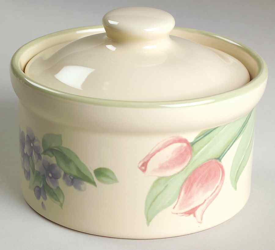 Garden Party (Garden Impressions) Large Butter Tub & Lid by Pfaltzgraff-1