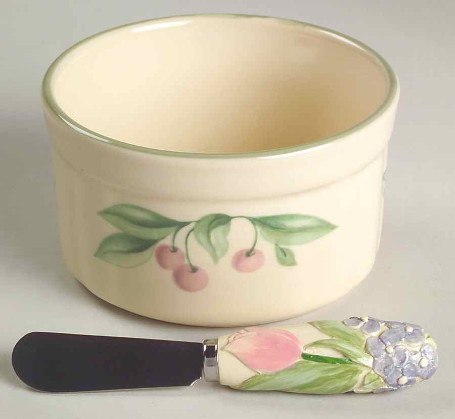 Garden Party (Garden Impressions) Dip Bowl & Spreader Set by Pfaltzgraff-1