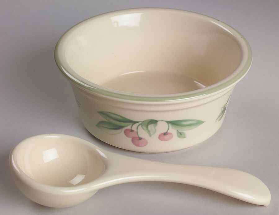 Garden Party (Garden Impressions) Dip/Salsa Crock & Ladle by Pfaltzgraff-1