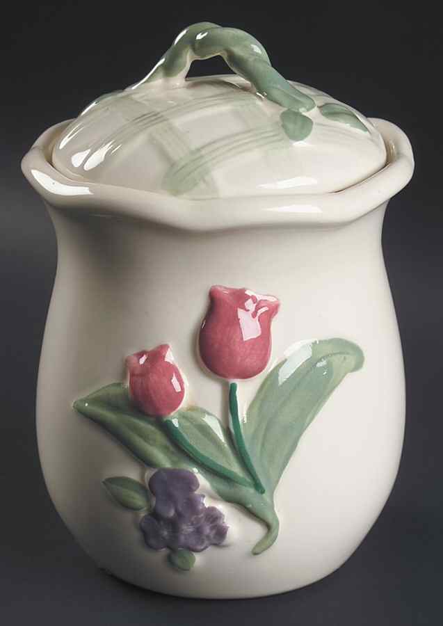 Garden Party (Garden Impressions) Small Canister & Lid by Pfaltzgraff-1