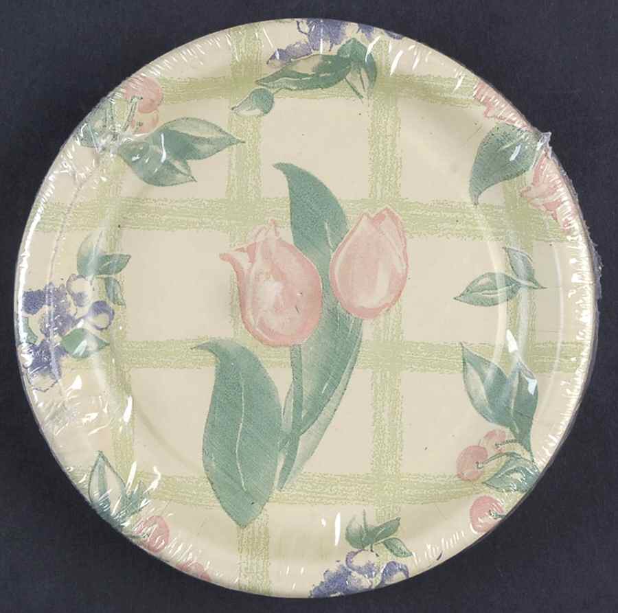 Garden Party (Garden Impressions) (Pack of 16) Paper Party Plates by Pfaltzgraff-1