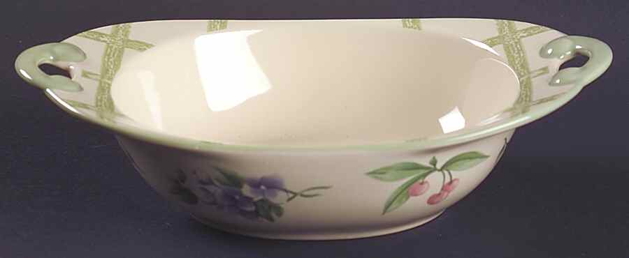 Garden Party (Garden Impressions) 11" Nesting Handled Oval Serving Bowl by Pfaltzgraff-1
