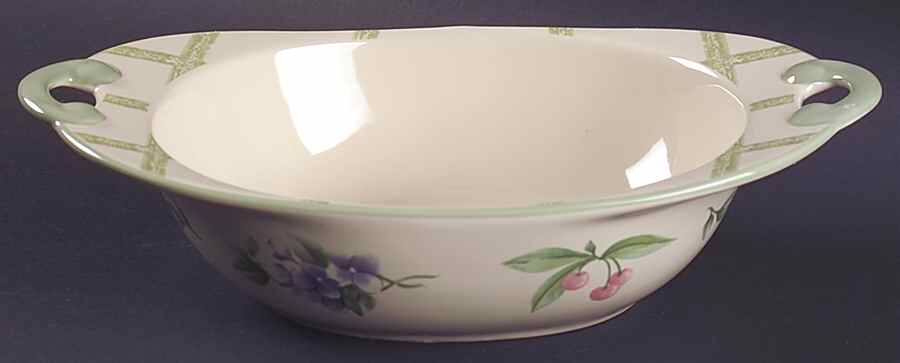 Garden Party (Garden Impressions) 9" Nesting Handled Oval  Serving Bowl by Pfaltzgraff-1
