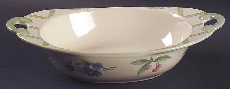 Garden Party (Garden Impressions) 13" Nesting Handled Oval Serving Bowl by Pfaltzgraff-1