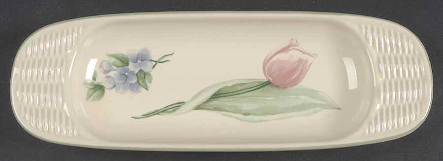Garden Party (Garden Impressions) Oblong Basketweave Tray by Pfaltzgraff-1