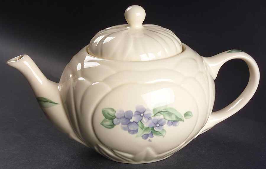Garden Party (Garden Impressions) Embossed Floral Teapot & Lid by Pfaltzgraff-1