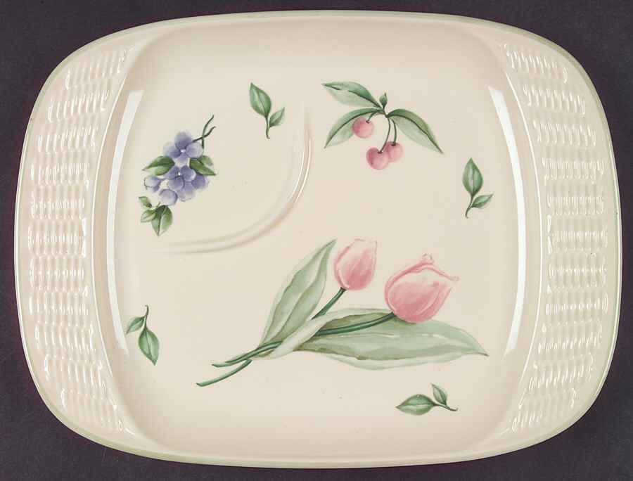 Garden Party (Garden Impressions) Rectangular Snack Tray by Pfaltzgraff-1