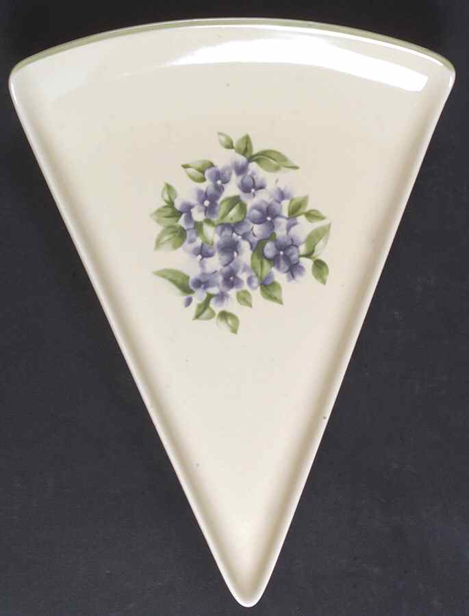 Garden Party (Garden Impressions) Triangular Shape Slice Plate by Pfaltzgraff-1