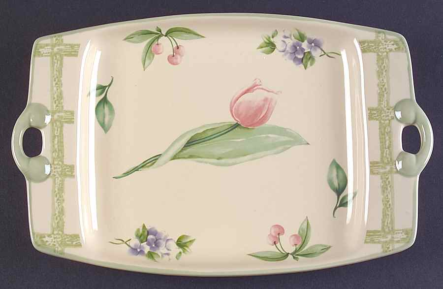 Garden Party (Garden Impressions) 10" Rectangular Serving Platter by Pfaltzgraff-1