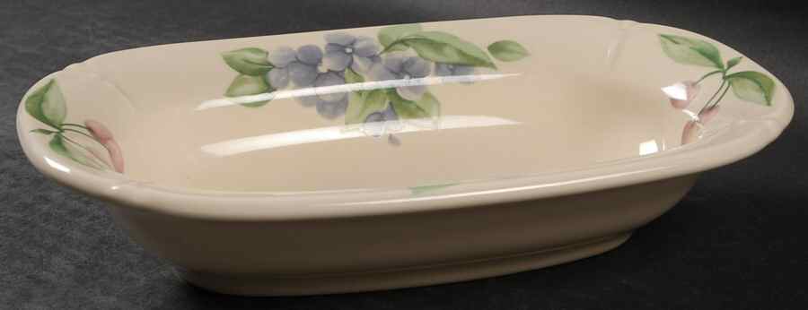 Garden Party (Garden Impressions) 8" Oval Renaissance Bowl by Pfaltzgraff-1