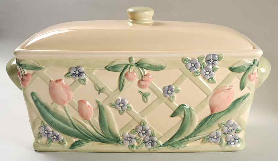 Garden Party (Garden Impressions) Bread Box & Lid by Pfaltzgraff-1