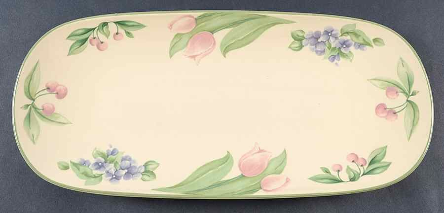 Garden Party (Garden Impressions) 16" Rectangular Serving Platter by Pfaltzgraff-1
