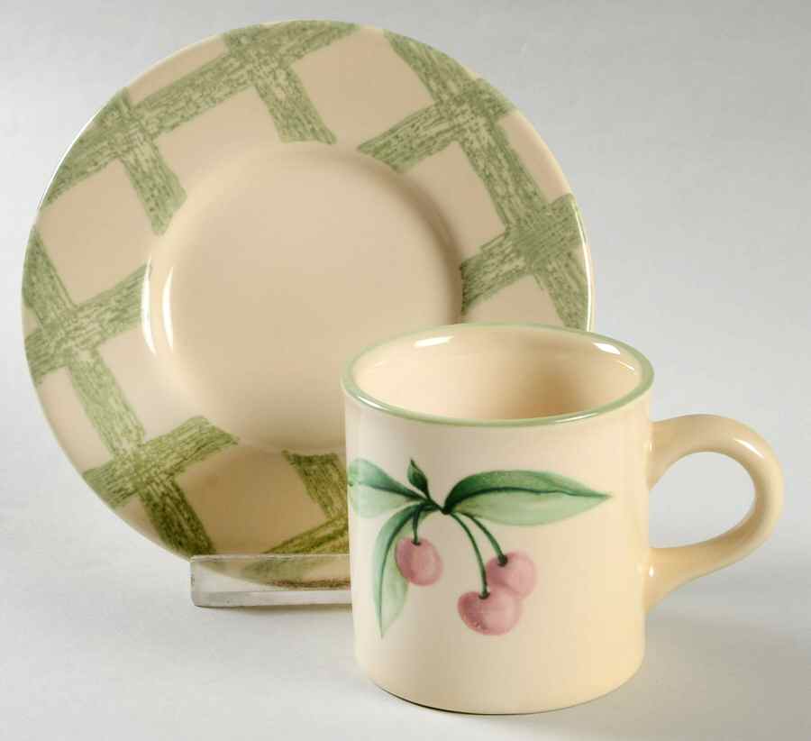 Garden Party (Garden Impressions) Flat Demitasse Cup & Saucer Set by Pfaltzgraff-1