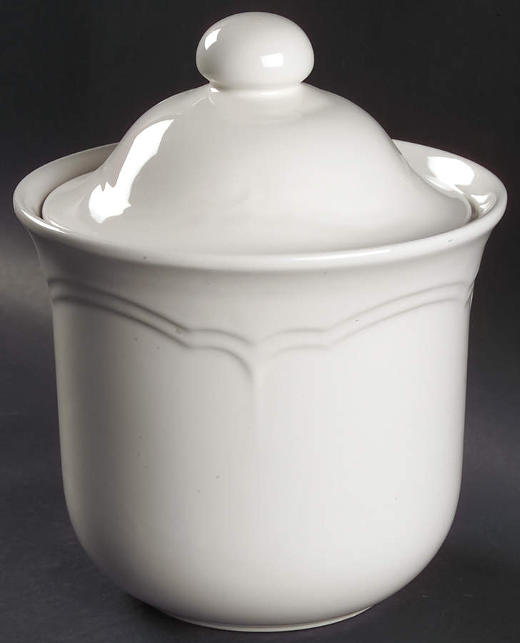 Gazebo White Medium Canister & Lid by Pfaltzgraff-1