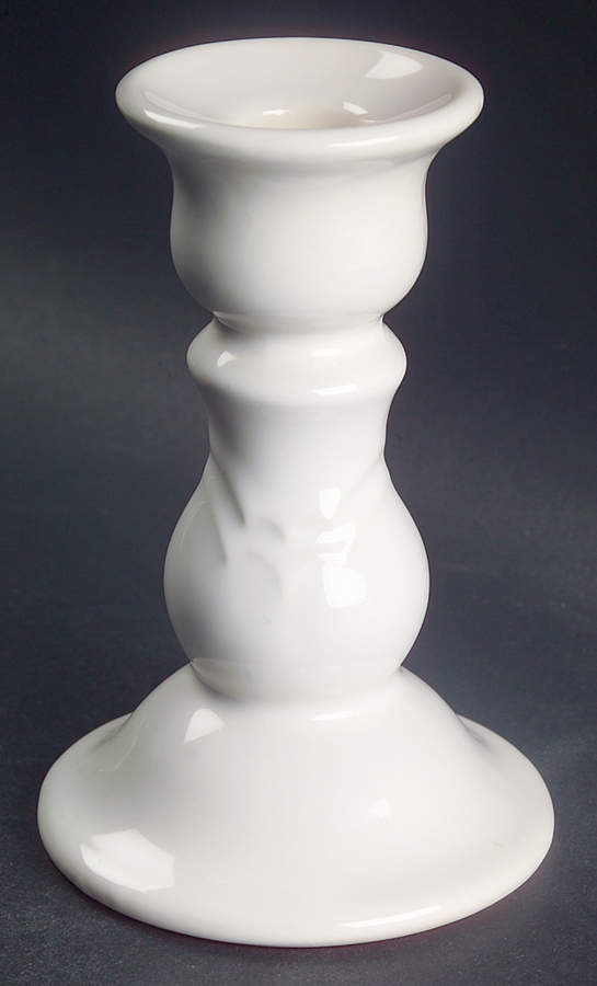 Gazebo White 5" Candlestick by Pfaltzgraff-1