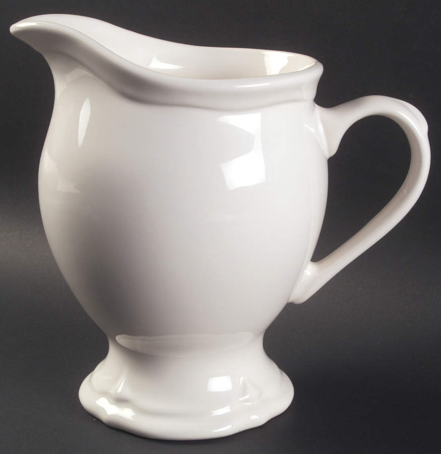 Gazebo White 56 Oz Sculpted Pitcher by Pfaltzgraff-1