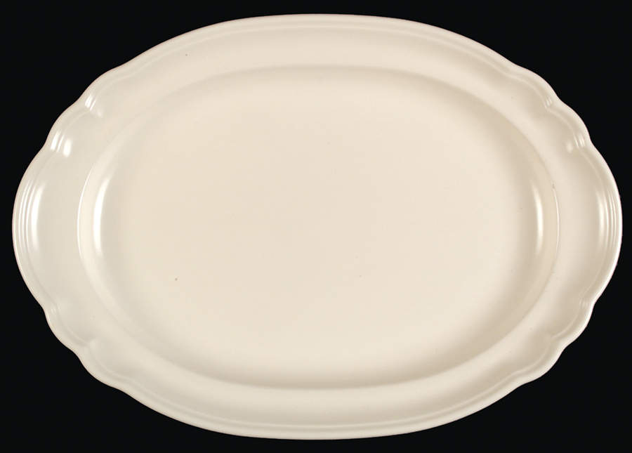 Gazebo White 14" Oval Serving Platter by Pfaltzgraff-1
