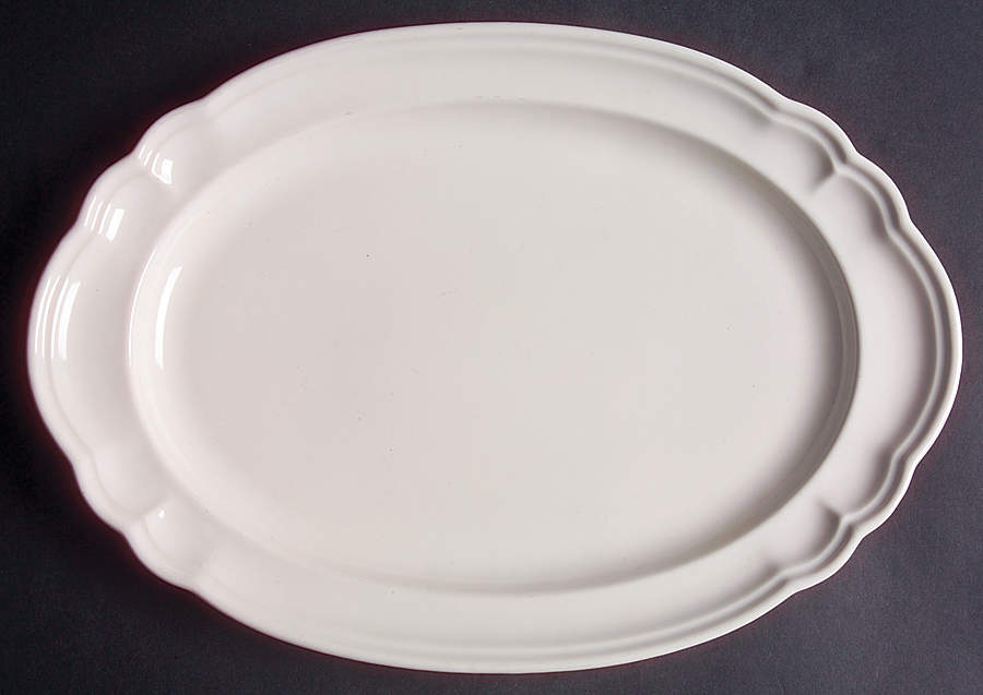 Gazebo White 13" Oval Serving Platter by Pfaltzgraff-1
