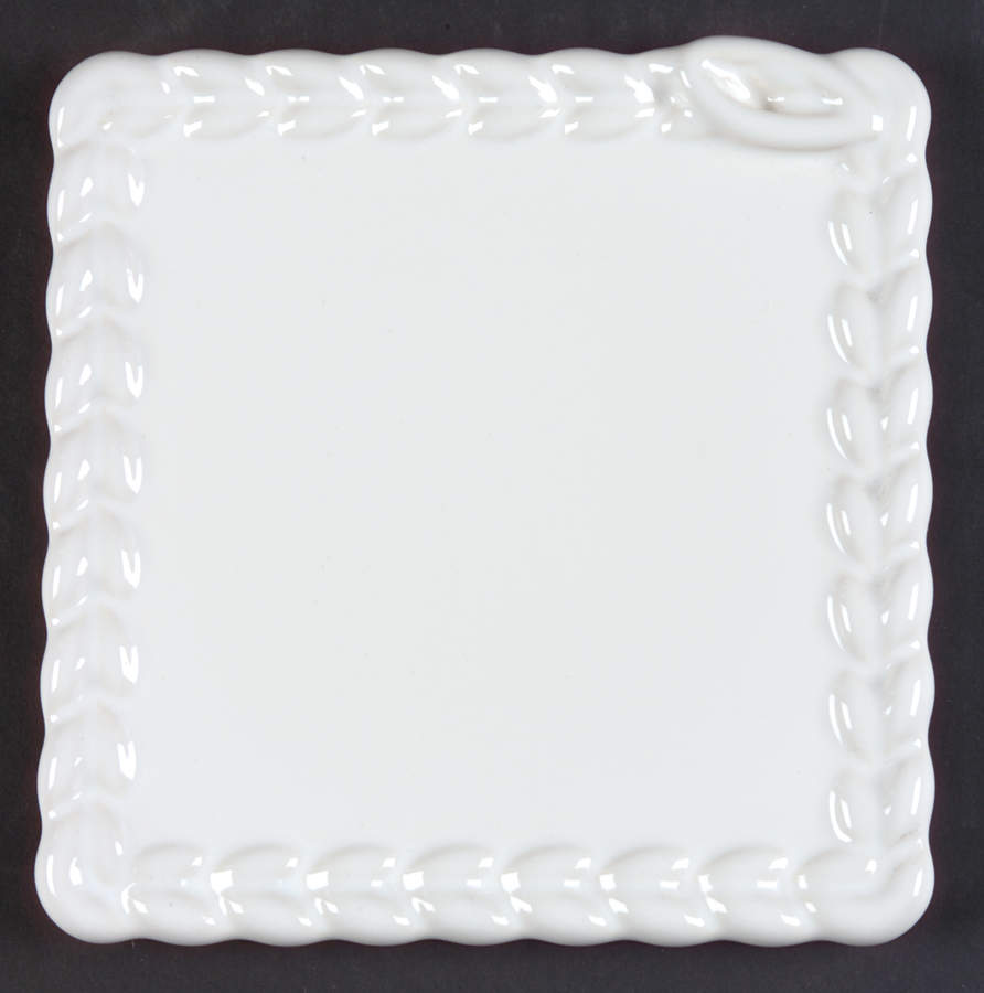 Gazebo White Embossed Square Trivet by Pfaltzgraff-1