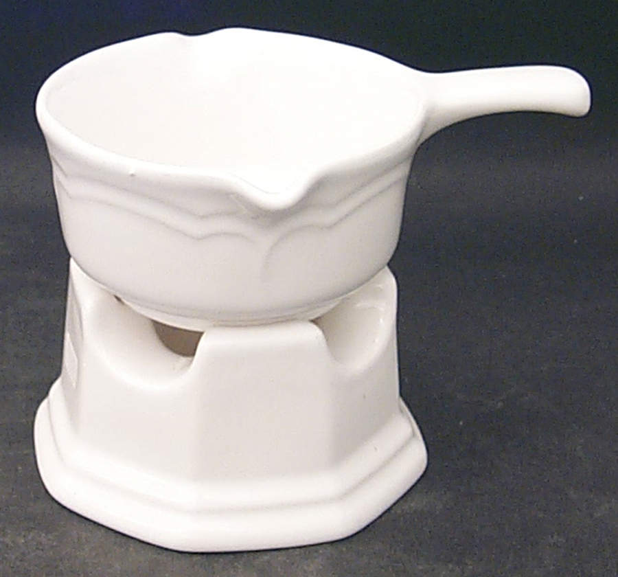 Gazebo White Potpourri-Butter Sauce with Stand by Pfaltzgraff-1