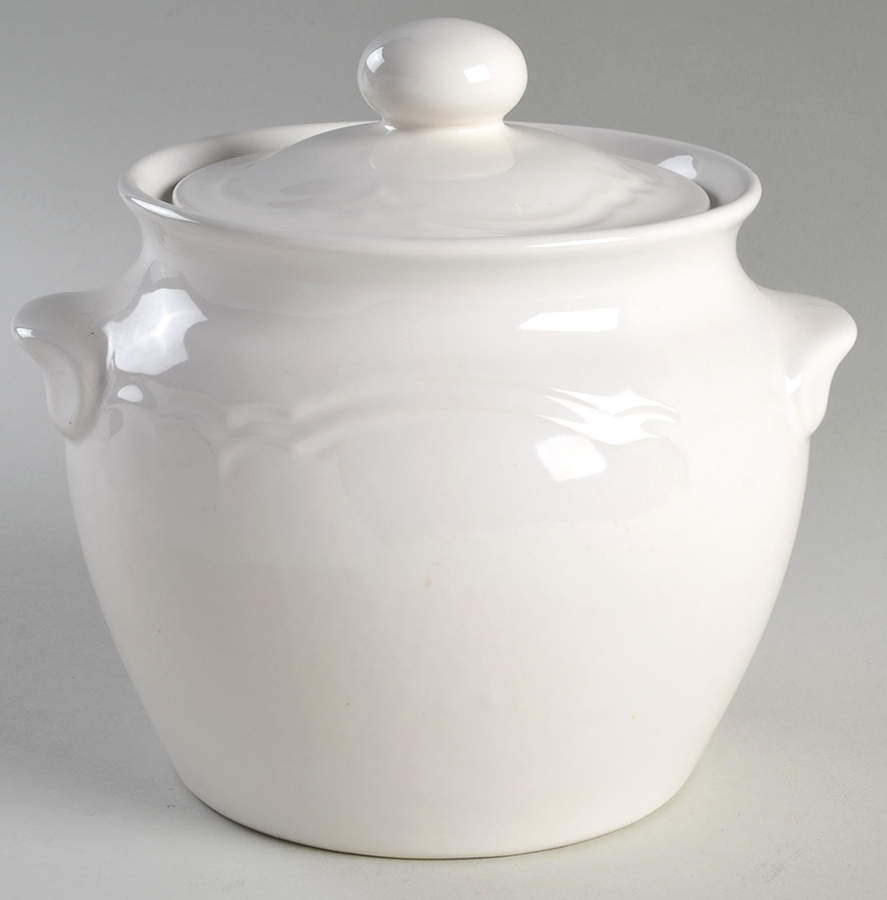 Gazebo White Bean Pot & Lid by Pfaltzgraff-1