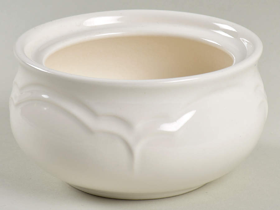 Gazebo White Sugar Bowl No Lid by Pfaltzgraff-1