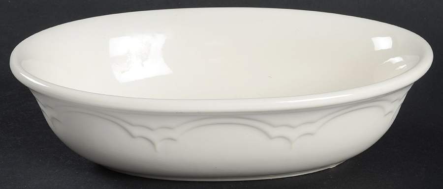 Gazebo White 8" Oval Vegetable Bowl by Pfaltzgraff-1