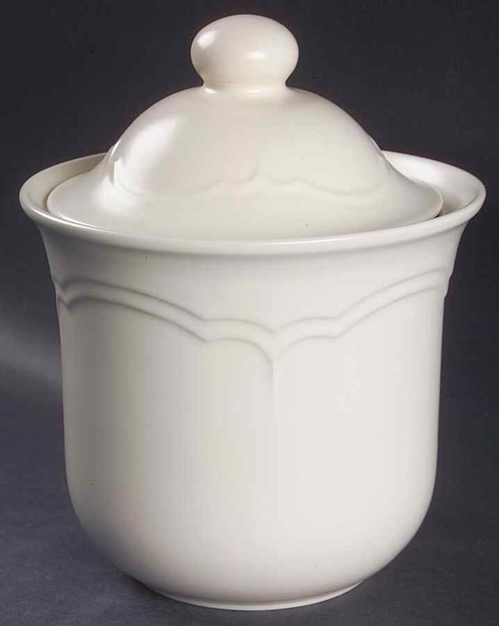 Gazebo White Small Canister & Lid by Pfaltzgraff-1