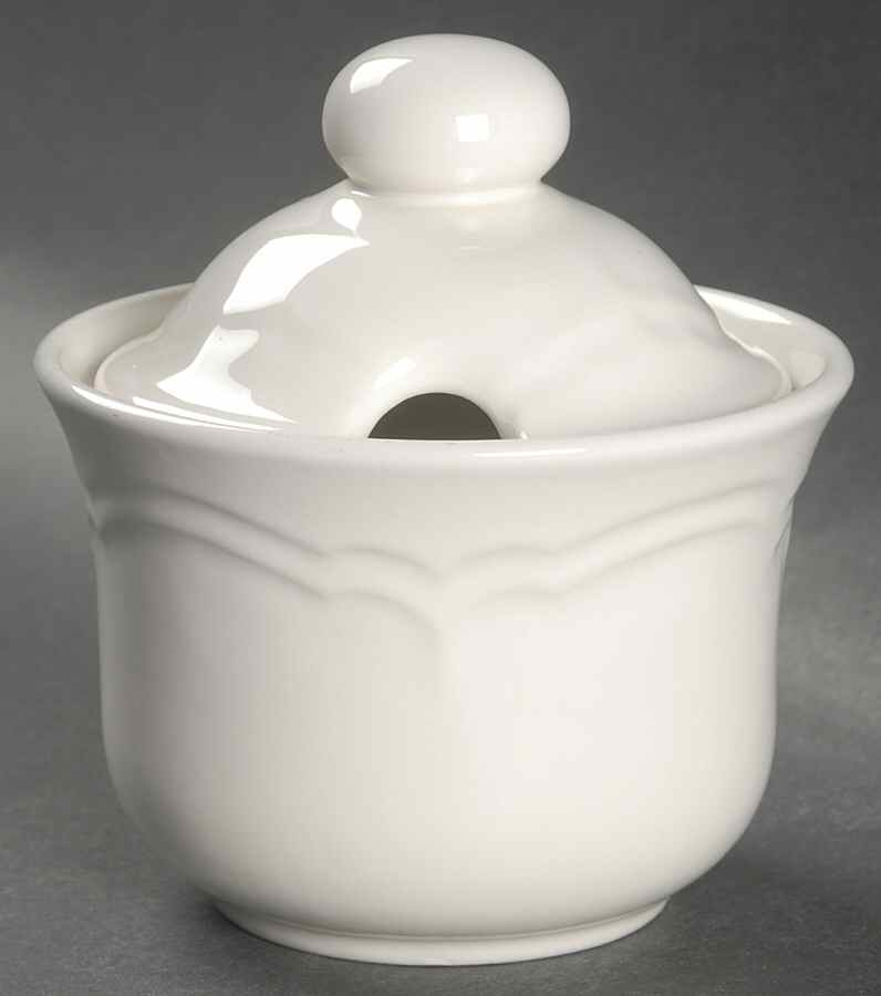 Gazebo White Jam/Jelly & Lid by Pfaltzgraff-1