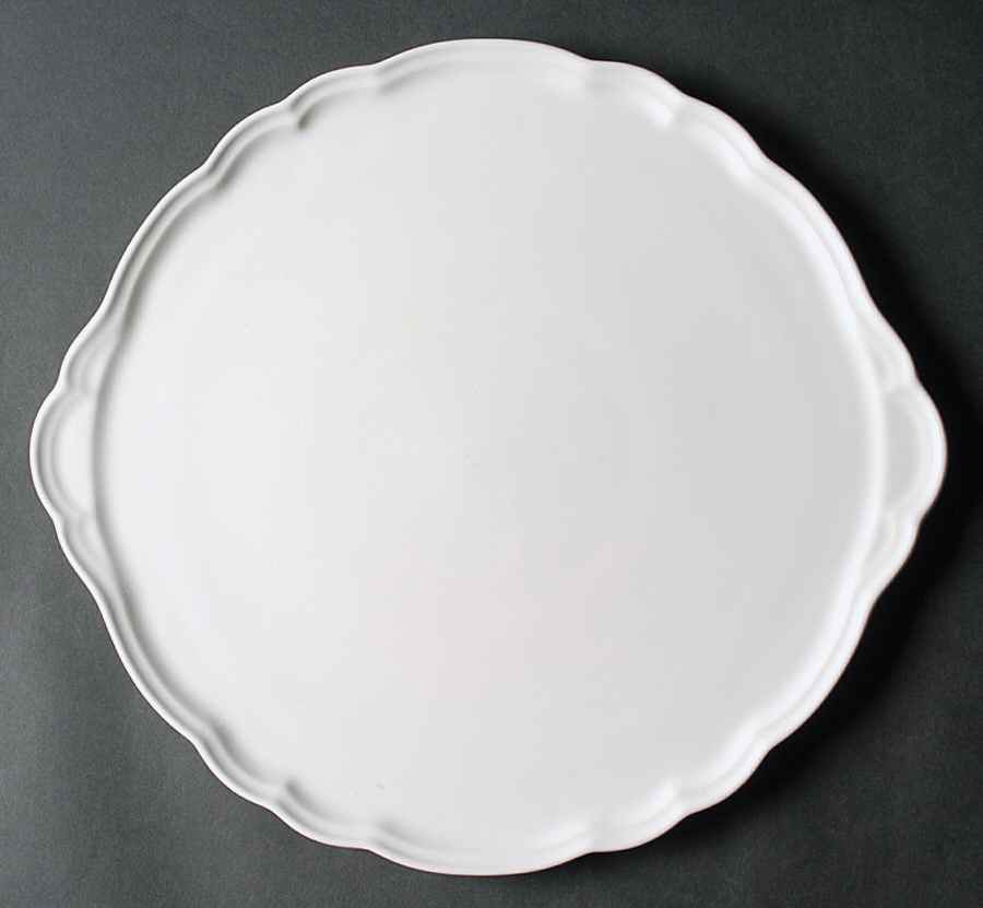 Gazebo White Handled Cake Plate by Pfaltzgraff-1
