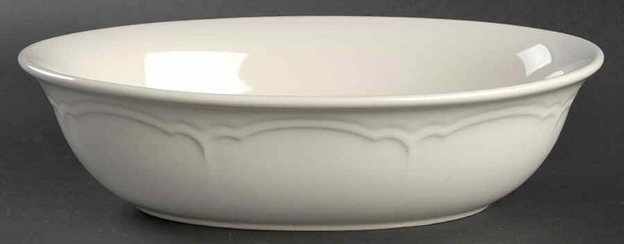 Gazebo White 10" Oval Vegetable Bowl by Pfaltzgraff-1