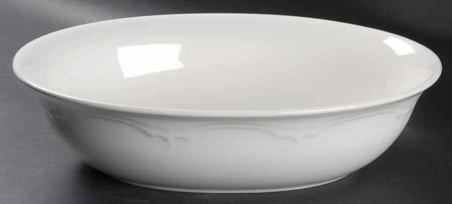 Gazebo White 11" Oval Vegetable Bowl by Pfaltzgraff-1