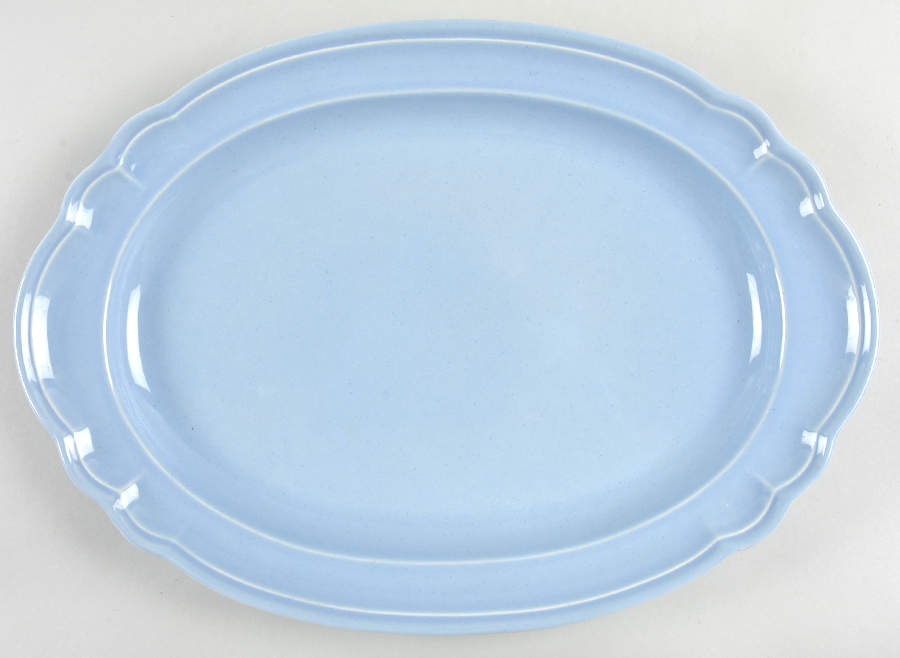 Gazebo Blue 14" Oval Serving Platter by Pfaltzgraff-1
