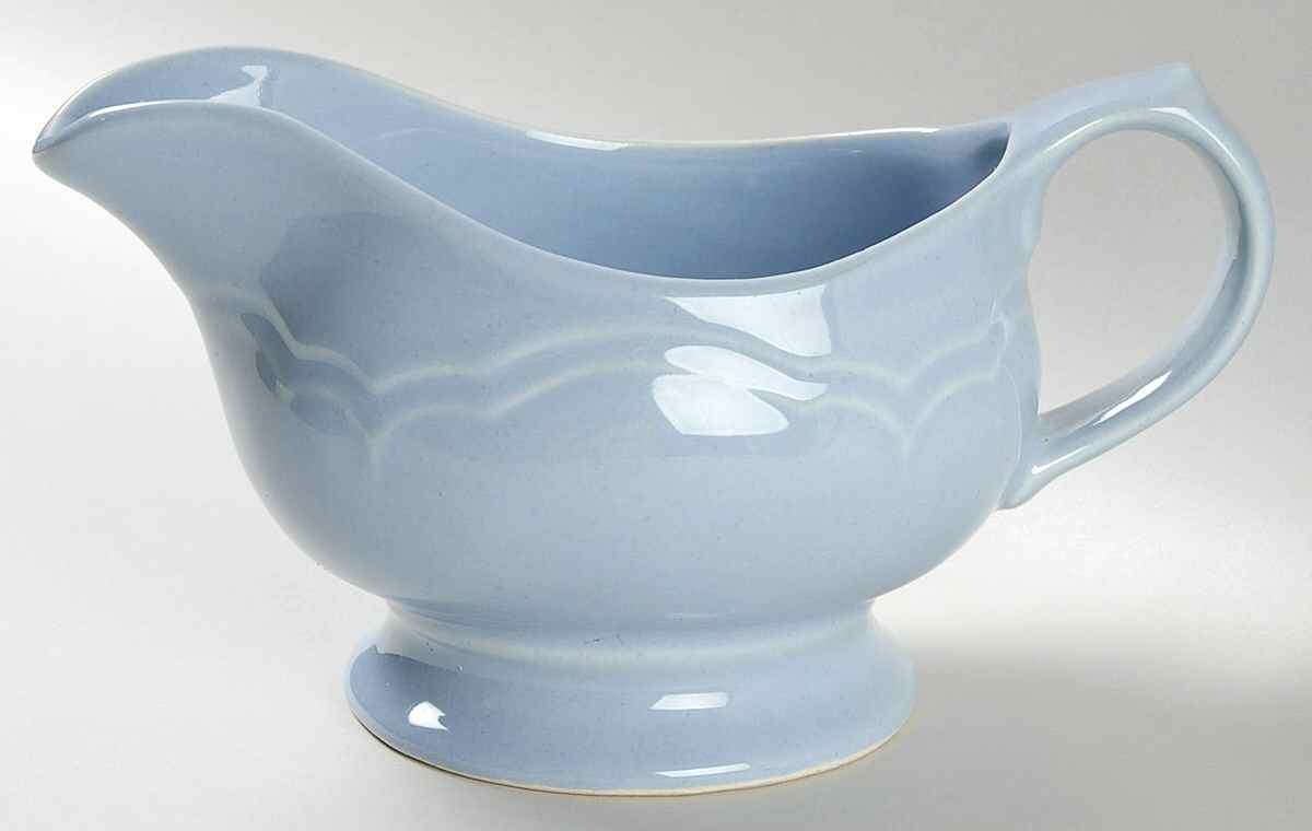 Gazebo Blue Round Gravy Boat (GR2SP) by Pfaltzgraff-1