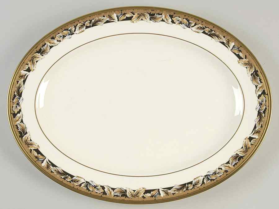 Golden Echo 14" Oval Serving Platter by Pfaltzgraff-1