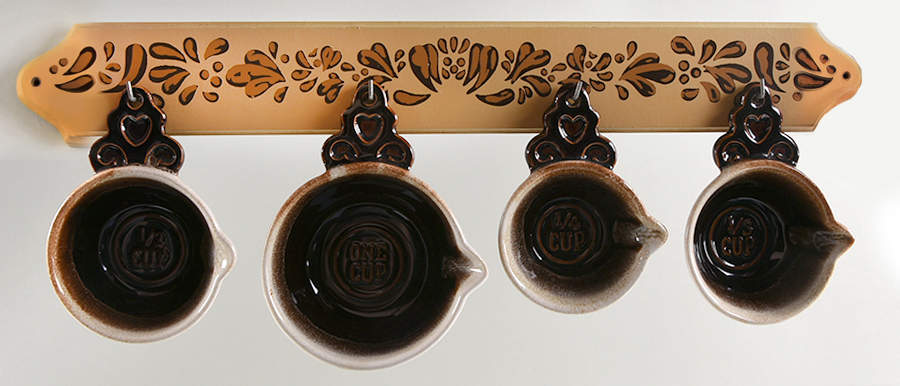 Gourmet Brown Measuring Cup Set & Rack by Pfaltzgraff-1
