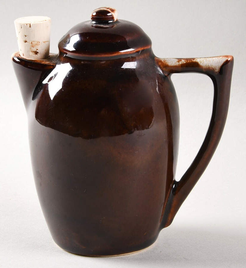 Gourmet Brown Handled Vinegar with Cork Stopper by Pfaltzgraff-1