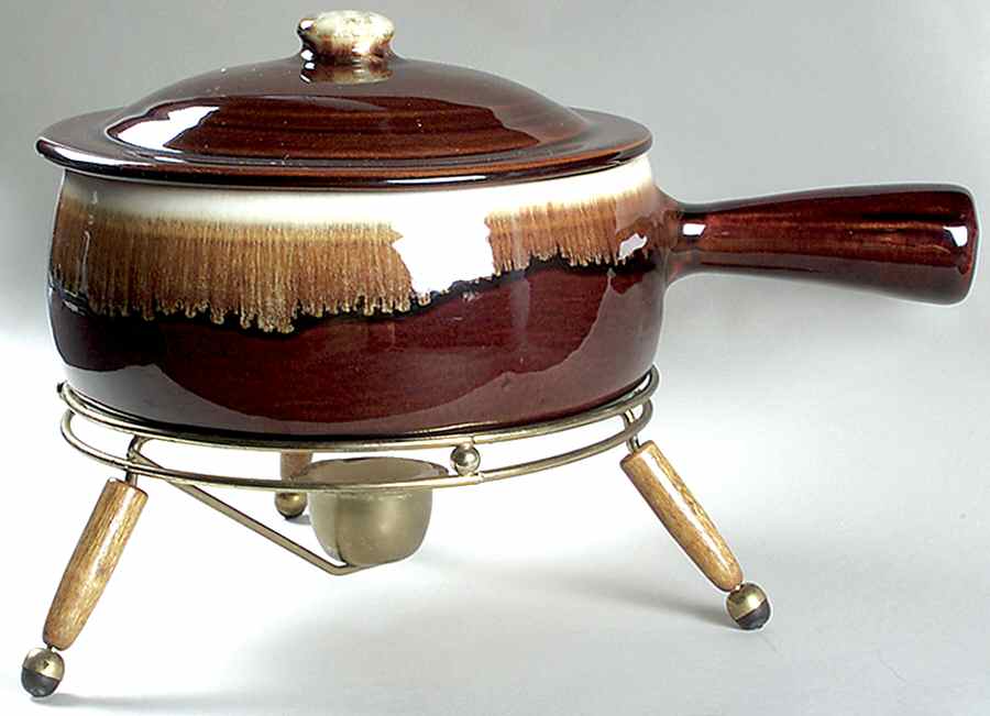 Gourmet Brown 2 Qt Covered Casserole & Metal Stand by Pfaltzgraff-1