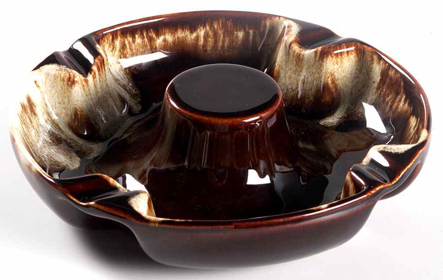 Gourmet Brown 8" Round Ashtray by Pfaltzgraff-1