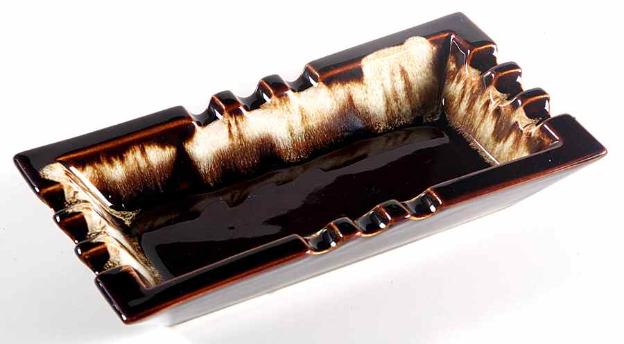 Gourmet Brown 8" Rectangular Ashtray by Pfaltzgraff-1