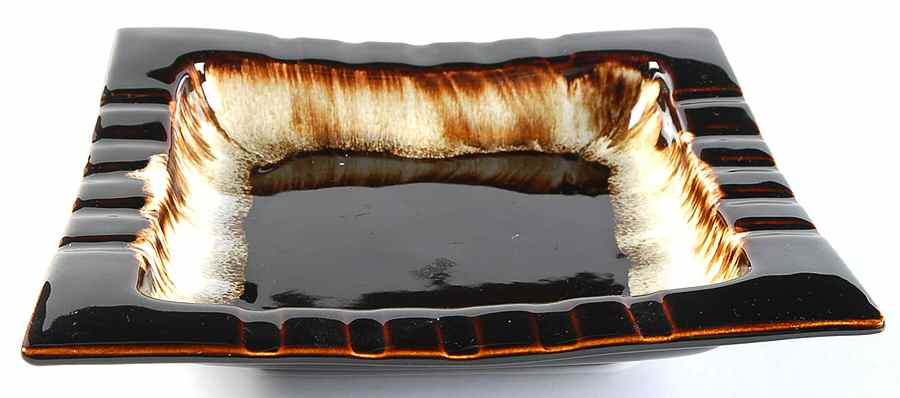 Gourmet Brown 8" Square Ashtray by Pfaltzgraff-1