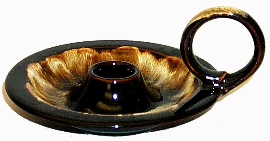 Gourmet Brown Handled Candleholder by Pfaltzgraff-1