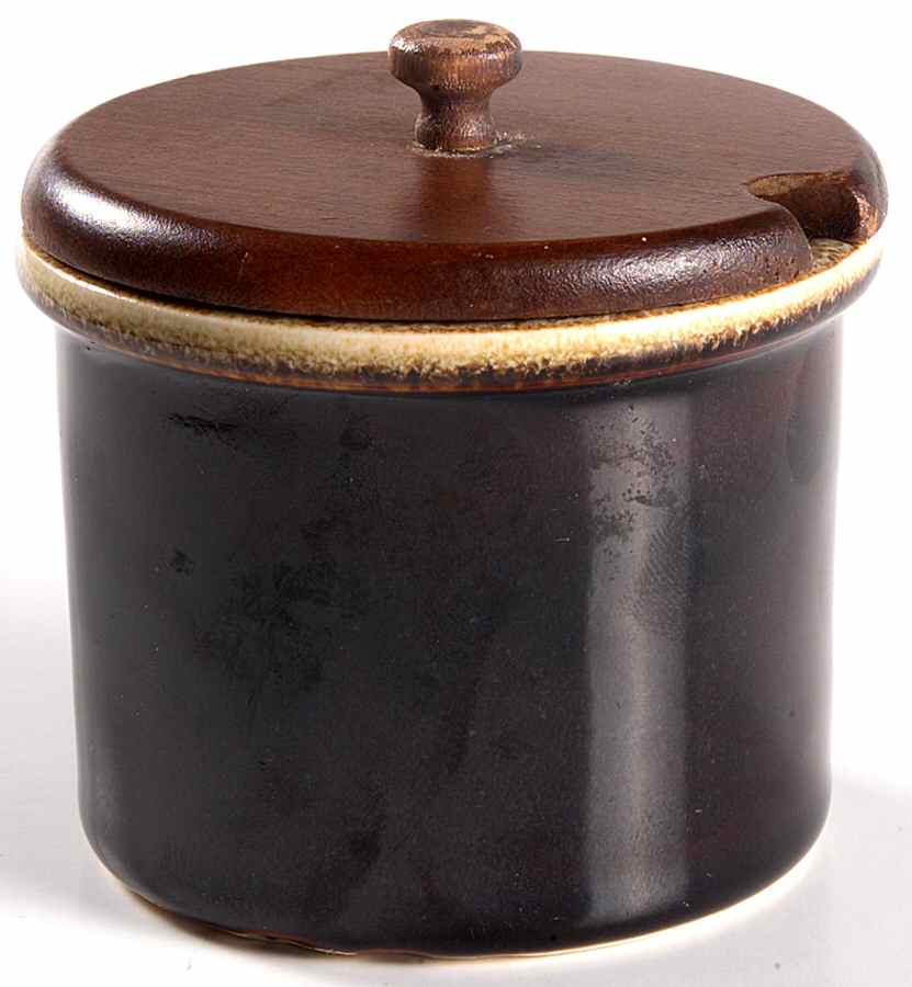 Gourmet Brown Condiment Jar & Lid by Pfaltzgraff-1