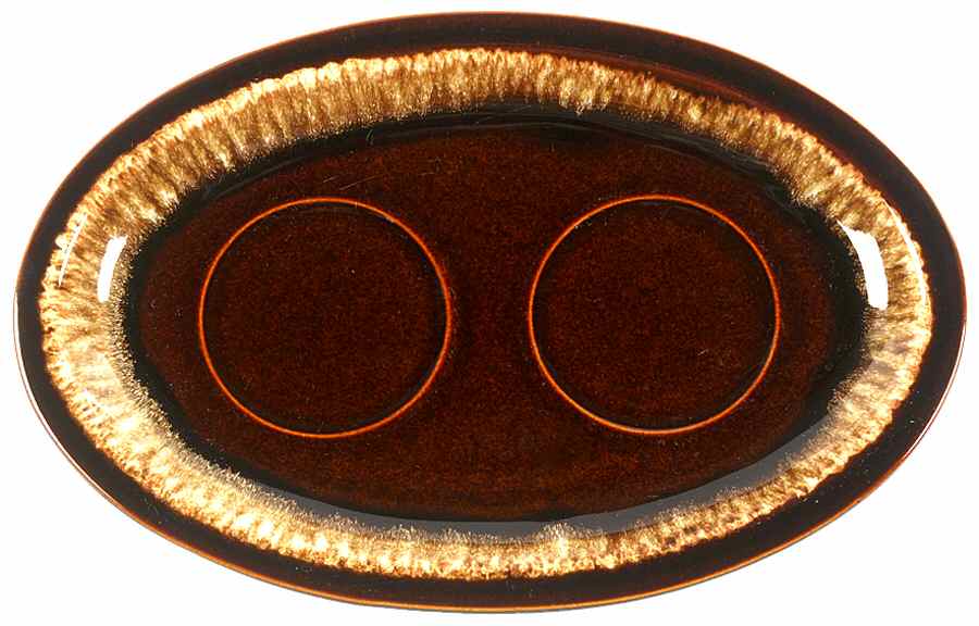 Gourmet Brown Tray for Creamer & Open Sugar by Pfaltzgraff-1