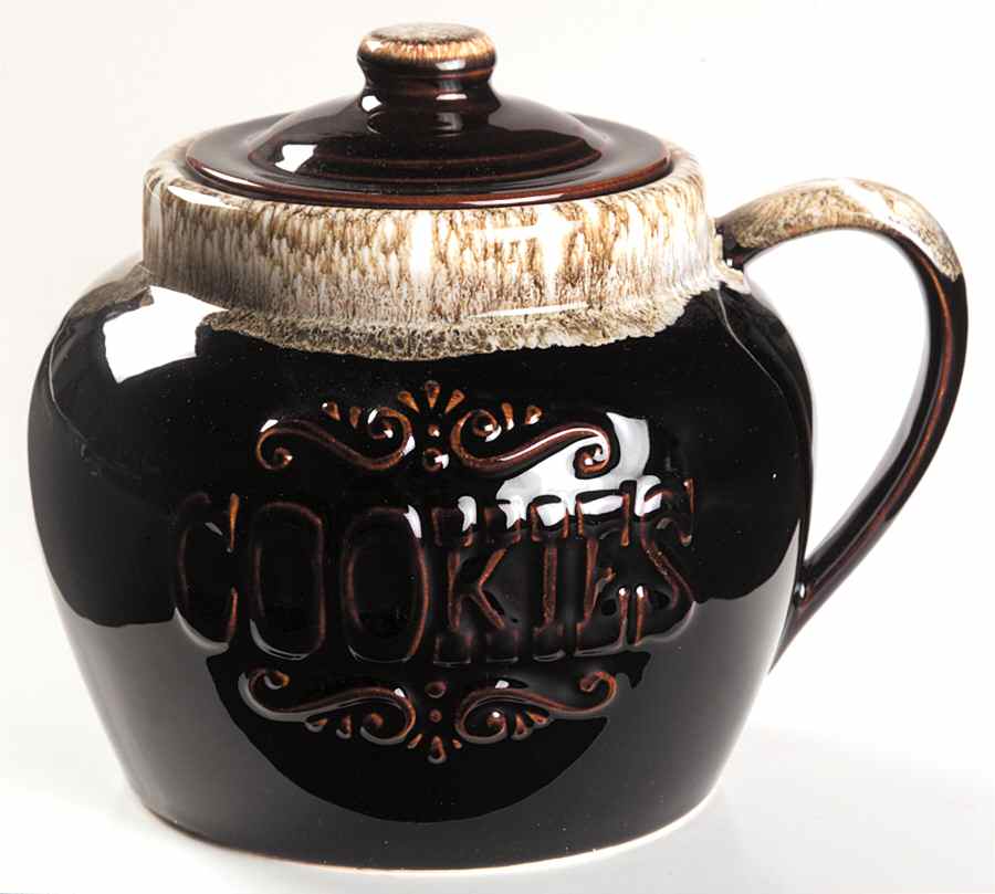 Gourmet Brown Cookie Jar & Lid by Pfaltzgraff-1