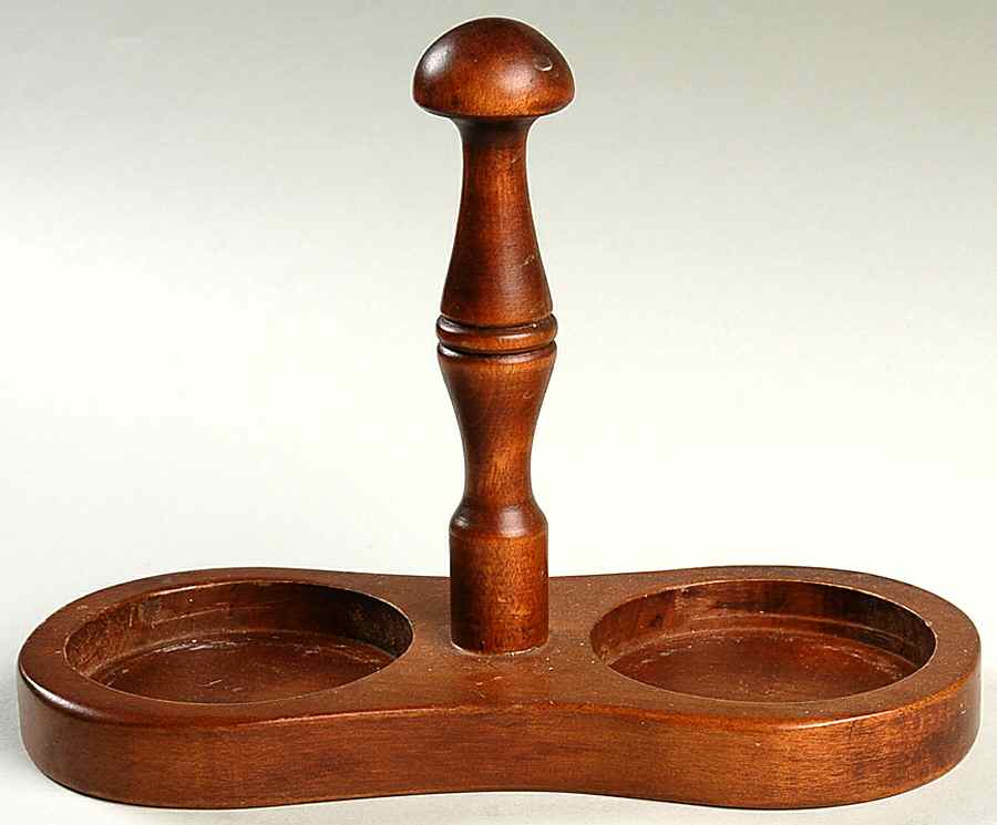 Gourmet Brown Condiment Set/Wood Base Only by Pfaltzgraff-1